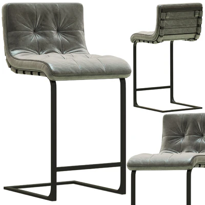 RH Modern Rossi Leather Stool — Вид 1