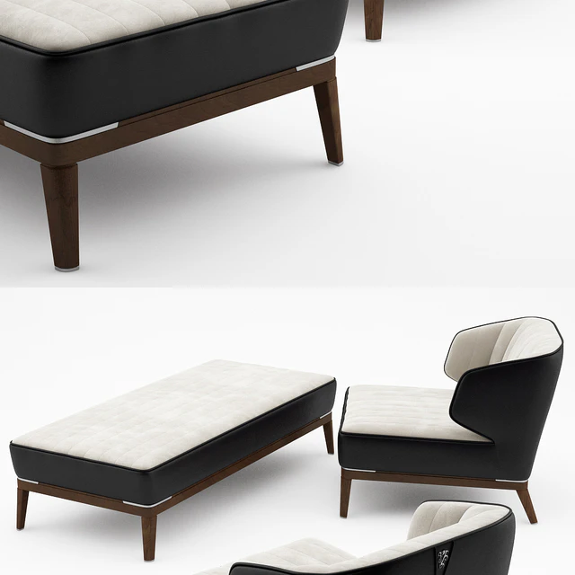 Blondie leather armchair and bench - Visionnaire Home Philosophy — Descargar