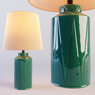 Green Reactive Glaze Vera Table Lamp Base — Ver 1