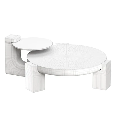 Rhuardhi Modern Round Wood Coffee — Ver 4