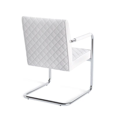 Zuo Quilt Modern Dining Chair in White — Вид 5