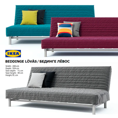 Ikea BEDDINGE LOVAS sofa-bed / БЕДИНГЕ ЛЁВОС Диван-кровать — Вид 3