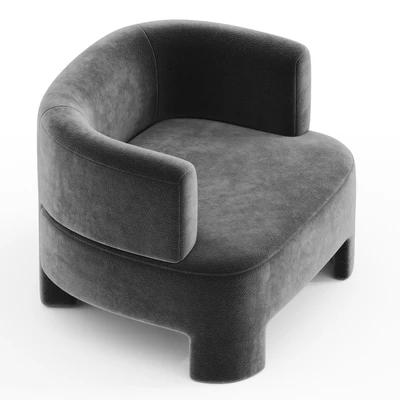 Fauteuil velours Darrel — Ver 3