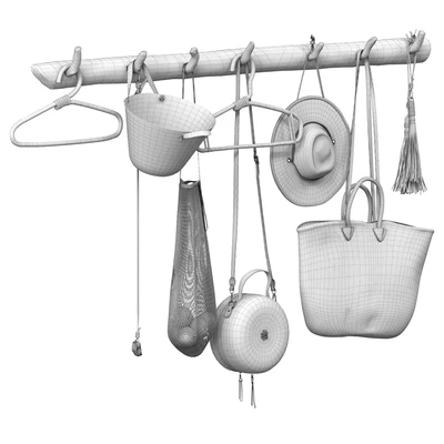 decorative set 001 wall hangers bag hat — View 6