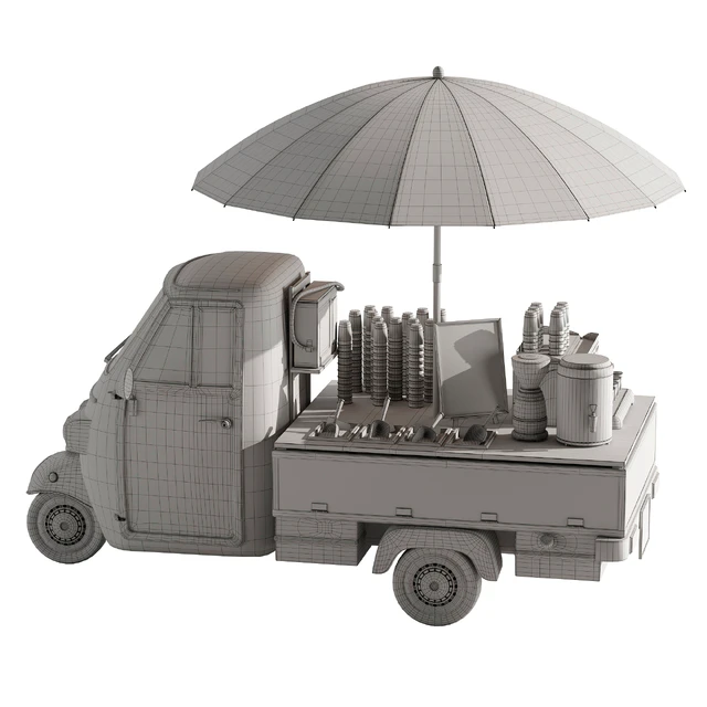Foodtruck coffee blue set 7 — Descargar