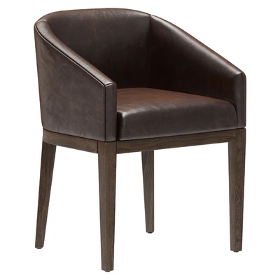 Restoration Hardware Morgan Barrelback Slope Leather Armchair — Вид 1