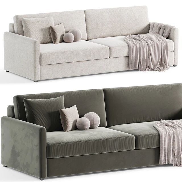 MALEA COGNAC BROWN VELVET SOFA By CB2 — Descargar