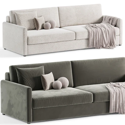 MALEA COGNAC BROWN VELVET SOFA By CB2 — Ver 1
