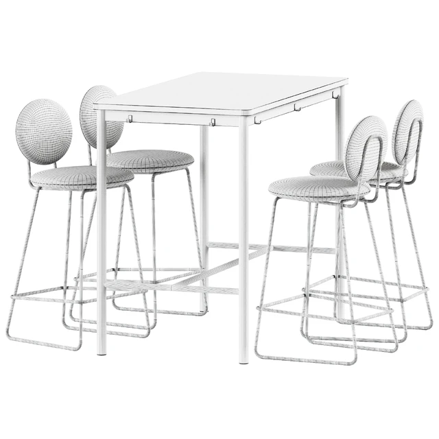 Tommaryd wooden table by Ikea and Gemma Bar Chair by Baxter — Скачать