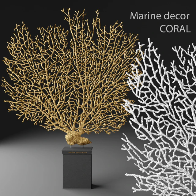 Marine decor CORAL, coral, luxury, gold, decor, figurine, luxury, marine — Descargar