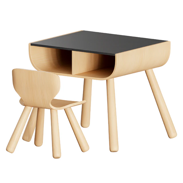 Plan Toys Black Table and Chair — Descargar