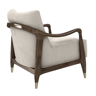Midcentury Sculptural Gio Ponti Style Walnut Lounge Chairs 1950s — Вид 4