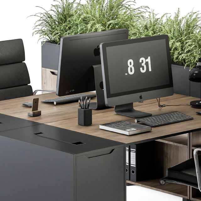 Office Furniture - employee Set 45 — Скачать