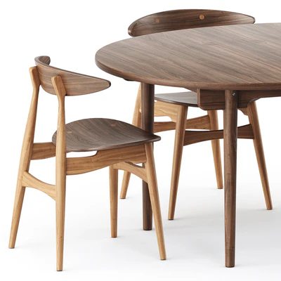 CH337 TABLE and CH33P CH33T CHAIR by Carl Hansen & Son — Вид 5