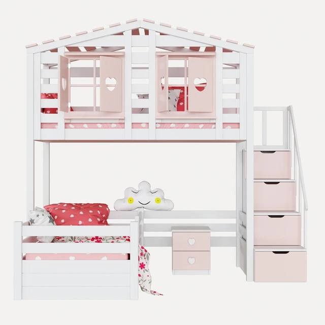 Children's 2-level bed lodge Bilbao set 2 — Скачать