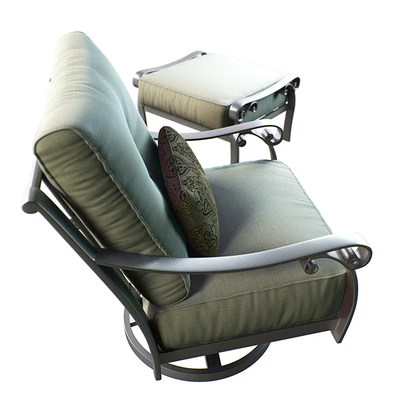 Bellanova Cushioned Swivel Rocker Ottoman — Ver 2