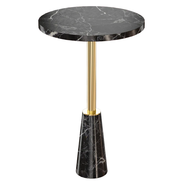 Leni Black Marble Drink Table (Crate and Barrel) — Descargar