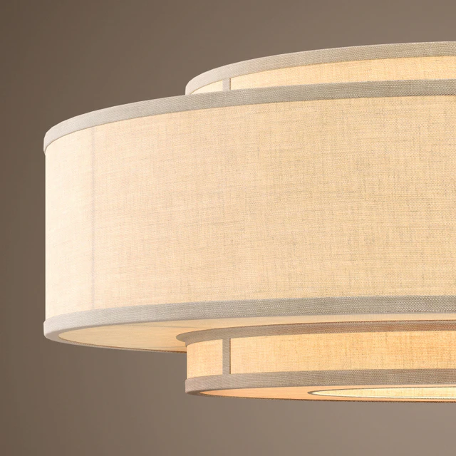 RH / THREE-TIER LINEN BANDED PENDANT - 36 — Descargar