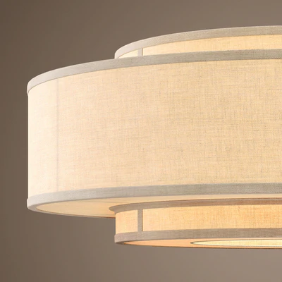 RH / THREE-TIER LINEN BANDED PENDANT - 36 — Ver 3