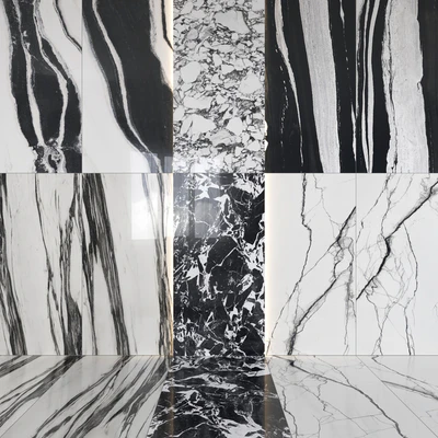 Architectural Design Floorgres B and W Marble miniset — Ver 1