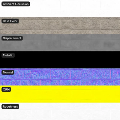 split face running concrete block wall texture — View 4