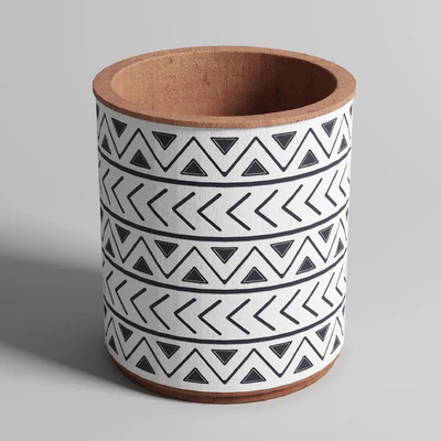 collection of earthenware and patternd concrete vases — Вид 5