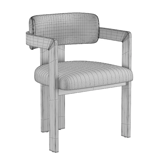 Curved Walnut Dining Chair — Download