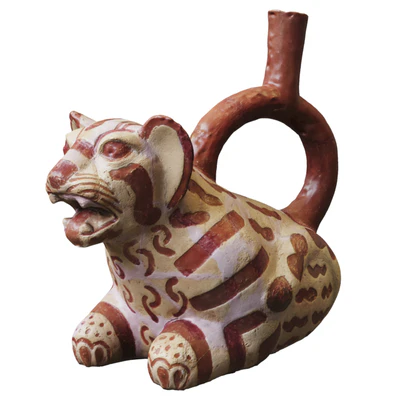 Moche pottery cheetah — Ver 1