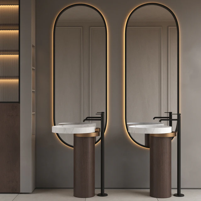 Bathroom furniture 1 - Falper Eccentrico basin & Noken Round faucet by Porcelanosa — Скачать