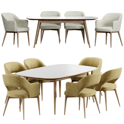 Gray Tony Konyshev Chair HER 042 G Table — Ver 1