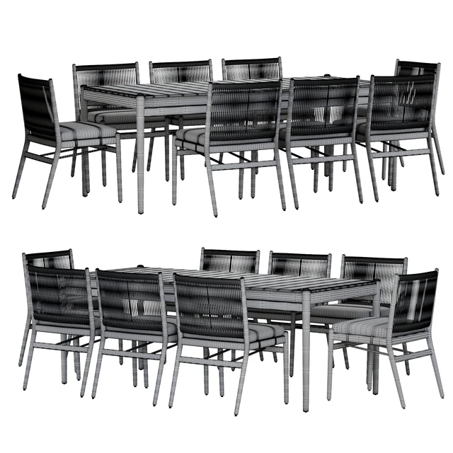 Four Hands Rosen Outdoor Dining Table set — Скачать