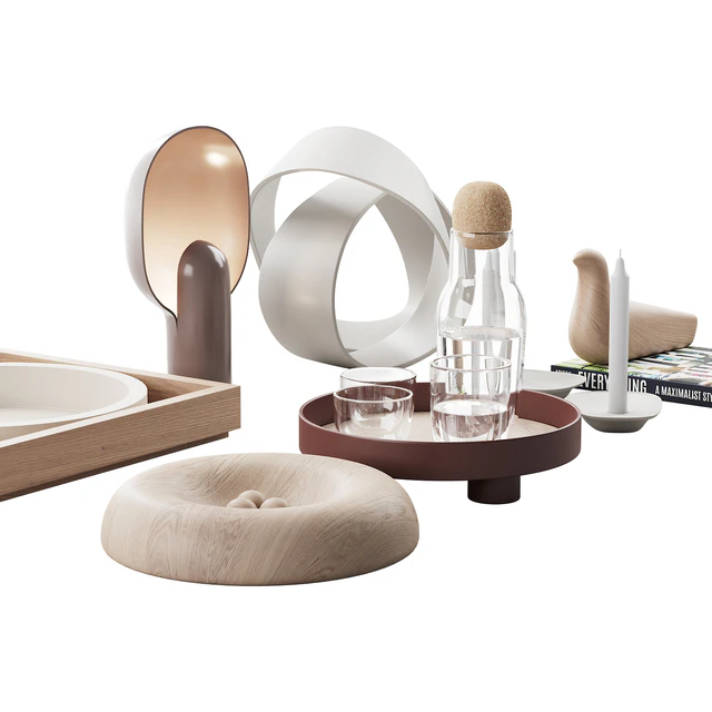 Living contemporary nature accessories decor set — Descargar