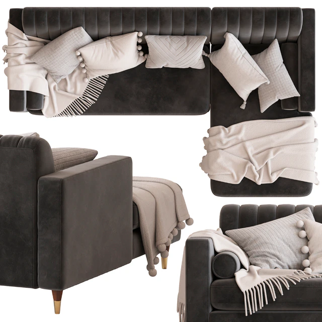 Cult Furniture Belgravia Sofa with Corner Chair — Скачать