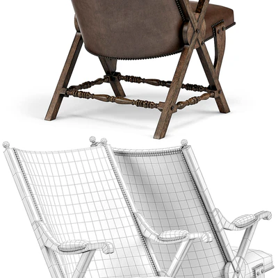 Observatory Hill Vintage Leather Accent Chair — Вид 3