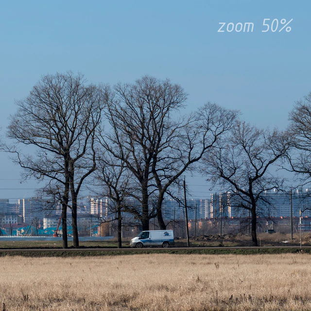 Countryside panorama of new buildings and trees — Descargar