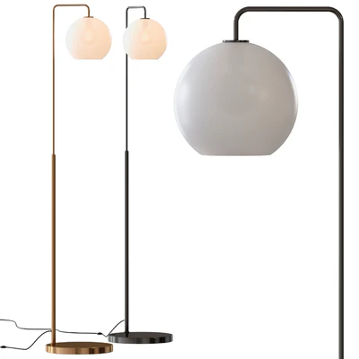 West Elm Sculptural Glass Globe Floor Lamp — Ver 1