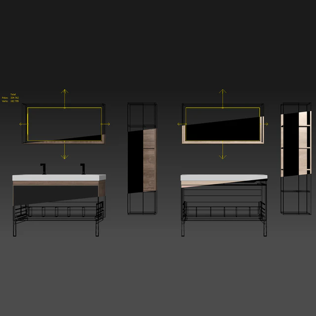 Furniture set Geberit Citterio 118 Light / Dark Oak — Descargar
