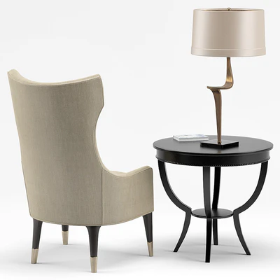 Gina Chair, Thad Lamp, Scheffield Round End Table — Ver 2