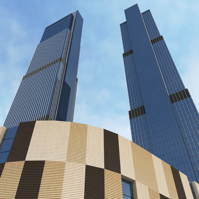 Skyscraper of the Neva Tower (Neva Towers, Moscow-city). — Descargar