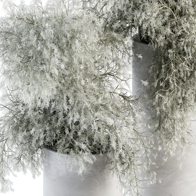 Bouquet - Green Branch in Concrete vase 79 — Ver 3