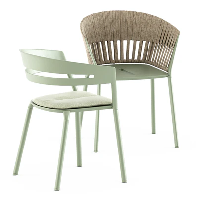 Zebra Round table and Ria Dining armchair by Fast — Ver 5
