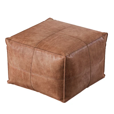 Cb2 / Leather Pouf — Ver 4