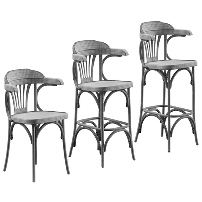 A set of Viennese chairs for a cafe, restaurant. 3 models — Ver 6