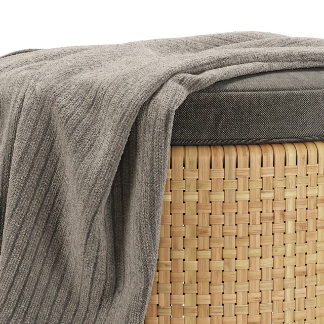 Monica rattan round pouf / Round rattan pouf — Descargar