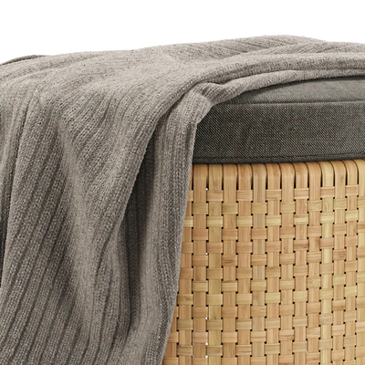 Monica rattan round pouf / Round rattan pouf — Ver 4