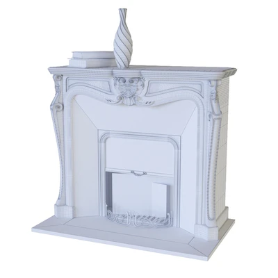 Classic fireplace with decor — Ver 3