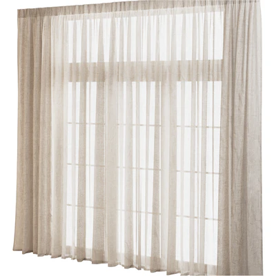 Wide Linen Tulle Curtain — Ver 6