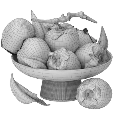 bowl of persimmon fruitbowl of persimmon fruit — Ver 5