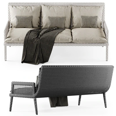 Rattan three-seater sofa DR53 / Three-seater rattan sofa — Ver 4