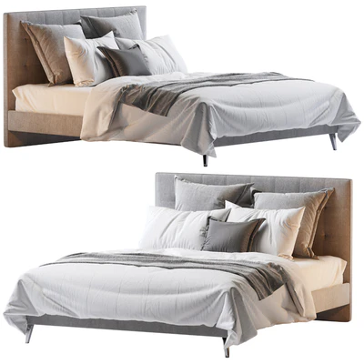 Aquilla Tufted Upholstered Low Profile Platform Bed — Ver 4